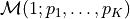 {\mathcal{M}}(1; p_1, \ldots, p_K)
