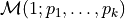 {\mathcal M}(1; p_1, \ldots, p_k)